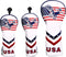 USA Flag and Eagle Golf Head Cover - Fits Driver, Fairway Wood, Hybrid, Iron, Mallet, and Blade Putter