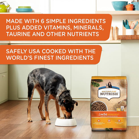 Rachael Ray Nutrish Limited Ingredient Diet, Lamb Meal & Brown Rice Recipe, 6.00 Pound (Pack of 1) (Packaging Design