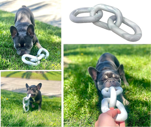 Tug of War Dog Chew Toy, Natural Rubber Heavy Duty Marble Links, Aesthetically Pleasing for Small, Medium, Large Dogs