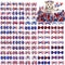 100Pcs/50Pairs Independence Day Dog Bows, Bulk 4th of July Patriotic Small Dog Hair Bows with Rubber Bands