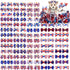 100Pcs/50Pairs Independence Day Dog Bows, Bulk 4th of July Patriotic Small Dog Hair Bows with Rubber Bands