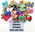 40PCS Christmas Dog Bows - Cute Puppy Small Bowknot Hair Bows with Rubber Bands - Pet Grooming Accessories for Party