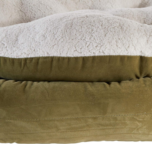 Maddie Donut Dog Bed - Medium - Moss - with Removable Center Pillow (32" x 32")