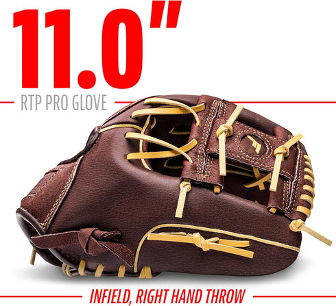 Franklin Sports RTP Pro Baseball Gloves, Infield & Outfield Fielding Glove