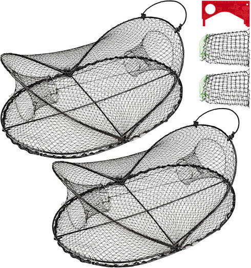 QualyQualy 2PCS Crawfish Trap, Crab Traps for Blue Crabs Crayfish Crawdad Trap