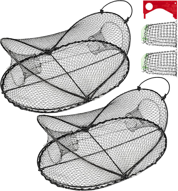 QualyQualy 2PCS Crawfish Trap, Crab Traps for Blue Crabs Crayfish Crawdad Trap