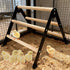 XINYI Parrot,15.7"L 17.7"W 13.2"H Baby Chick Perch Toys for Coop, Metal Stand with Natural Wooden Roosting