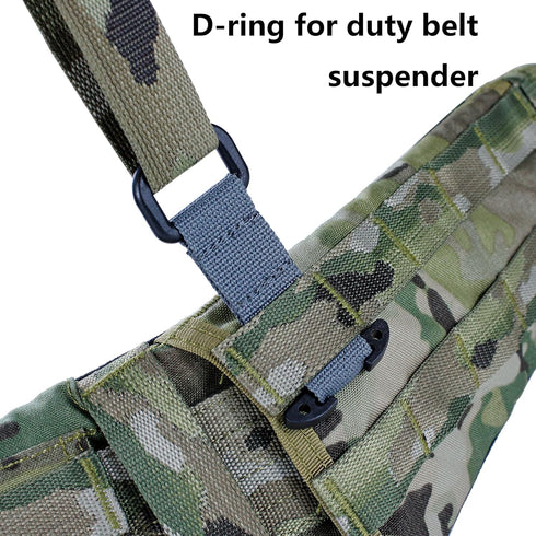 Tactical Gear Molle Clip D Ring Hook, T-Mount Bar Hanging Plastic Carabiner Key Holder for Battle Belt