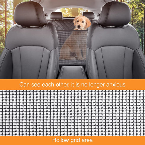 Dog Back Seat Cover Protector for Cars SUV and Trucks with Mesh Window, Scratchproof Nonslip and Waterproof Material(Black) by GXT