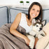 PETMAKER Reversible Waterproof Pet Blanket - Gray | Protects Couch, Car, Bed from Spills, Stains, or Fur - Dog and Cat