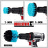 Teal Drill Brush Medium Stiffness Cleaning Brush Drill Attachment Set - Boat Cleaner Kit - Kayak Accessories