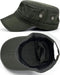 Quick Dry Hidden Pocket Cadet Army Hat Military Style Flat Top Baseball Dad Sun Cap
