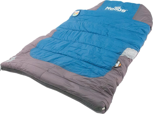 DOGHELIOS 'Trail-Barker' Multi-Surface Travel Pet Dog Bed Mat, Water-Resistant, BlackShark Technology, Blue, Dark Grey