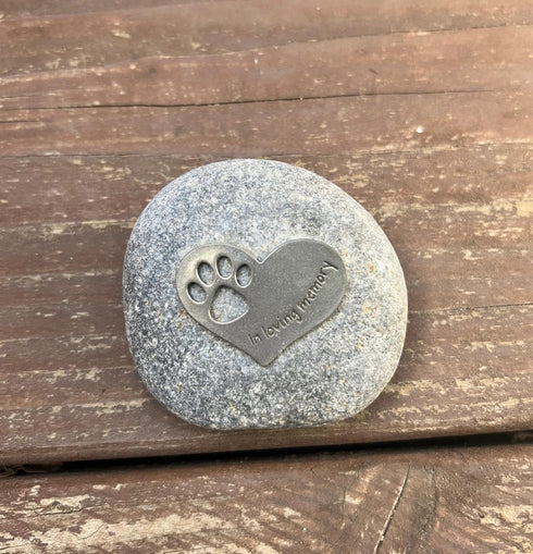 Comforting Dog Memorial Gift - Sympathy or Condolence Gift for Loss of Pet, In Loving Memory Stone by Whitney Howard