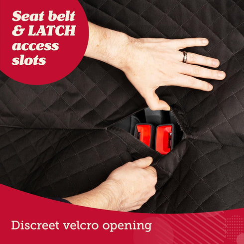 Lusso Gear Dog Car Seat Cover - Waterproof & Non-Slip Seat Protector - Universal Fit Truck & SUV Covers - Quick Install