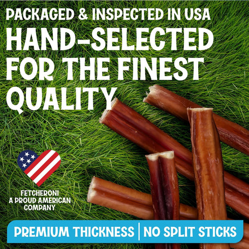 (6 Inch, 25 Pack), 1 lb. 100% Odor-Free Bully Sticks Bag, Fully Digestible Beef Pizzle Chews, Grass-Fed, Non-GMO