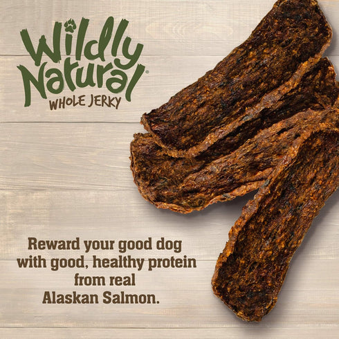 Whole Jerky Dog Treats | Limited Ingredient, Made in USA Jerky | Grain Free & Nothing Artificial | Alaskan Salmon, 5 oz