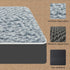 Dog Bed Mats for Medium Dogs, Orthopedic Durable Crate Bed Mattress of Thick Egg Foam, Rose Plush Washable Cover, Grey
