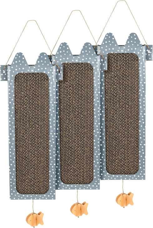 Kitty City Reversible/Double Use Hanging Scratcher - 3-Pk for Cats