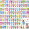 Sweetude 100 Pcs Easter Plaid Dog Bandanas Bulk with Sayings Easter PET