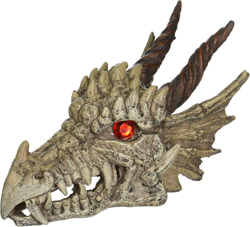 Penn-Plax Deco-Replicas Dragon Skull Gazer Aquarium Decoration – Safe for Freshwater and Saltwater Fish Tanks – Large