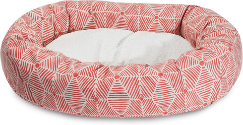 Majestic Pet 24" Charlie Salmon Sherpa Bagel Bed