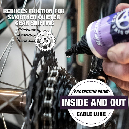 2000 4 Slip Bike Chain Lube, Bicycle Chain and Cable Lubricant, Pure Synthetic Oil for All Bikes, Reduces Friction