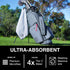 Ghost Golf Magnetic Towel (Caddie), Premium Ultra-Absorbent Microfiber Golf Towel with Magnet, 18" x 40"