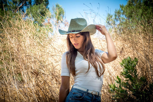 Old Stone Cowboy Cowgirl Hat for Men Women, Wide Brim Sun Hat, Western Style