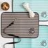 12x18, Bone Dry Machine Washable, Ultra Absorbent Pet Mat, Brown Stripe
