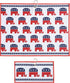 Republican Elephant Patriotic Golf Towel Set - Microfiber Waffle and Ball Towels with Clip for Women and Men