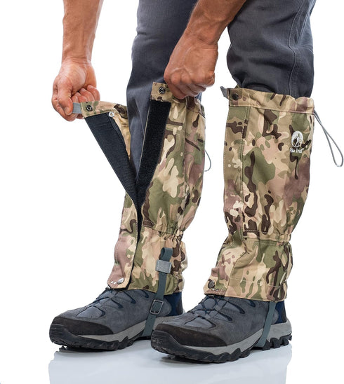 Pike Trail Waterproof Adjustable Leg Gaiters for Hiking in Mud, Sand, and Snow - Hunting and Climbing