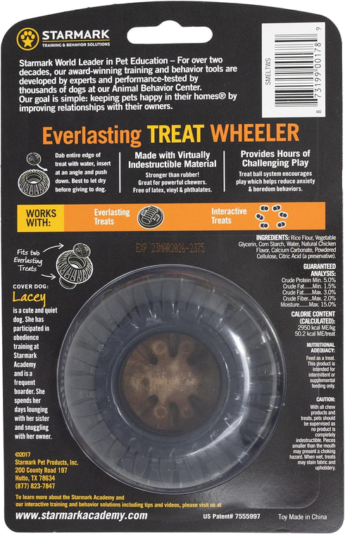 Starmark Everlasting Treat Wheeler Dog Toy, Small