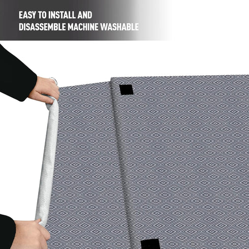 Dog Crate Cover for 30 Inch Wire Cages - Indoor Breathable Polyester Kennel Cover, Machine Wash & Dry, Double Door