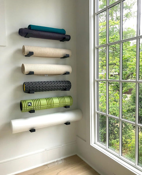 StoreYourBoard Yoga Mat Storage Rack, Foam Roller, Exercise Fitness Bands, Wall Hooks Gym Organizer by StoreYourBoard