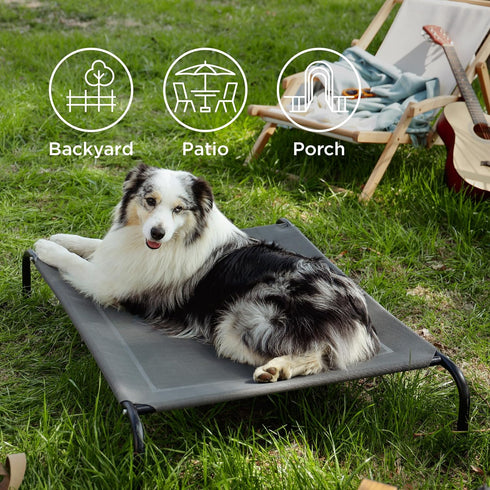 Bedsure XL Elevated Cooling Dog Bed Cot, Raised Pet Bed with No-Slip Feet, Durable Supportive Mesh for Indoor/Outdoor