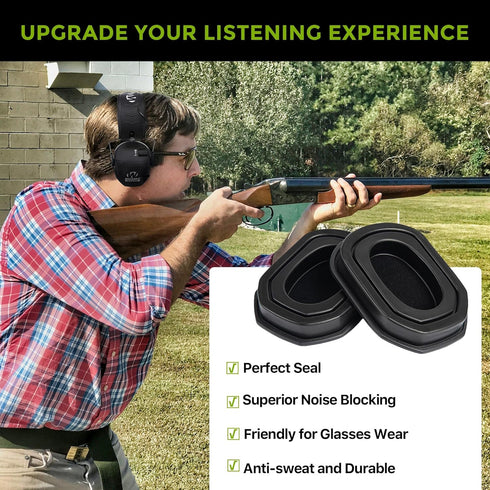 Protection(1 Silicone Cooling Gel Ear Pads for Walkers Razor Ear Protection, Upgraded Comfortable& Durable Replacement