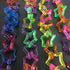Star Shape Clear Color Chain Links, Plastic Neon Toy Parrot Bird Foot Parts, Kid DIY, 100pcs