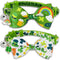 St. Patrick's Cat Collar with Bow Tie and Bell, Breakaway Lucky Irish Shamrock Collar for Male and Female Cats