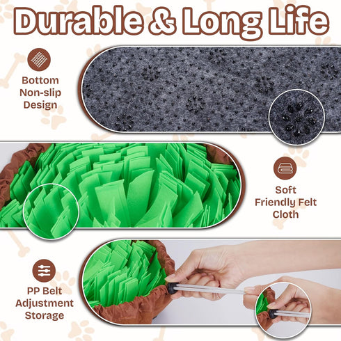 ABNIA Snuffle Mat for Dogs | Travel-Friendly & Durable Dog Sniff Mat | Encourages Foraging, Mental Stimulation, Slow