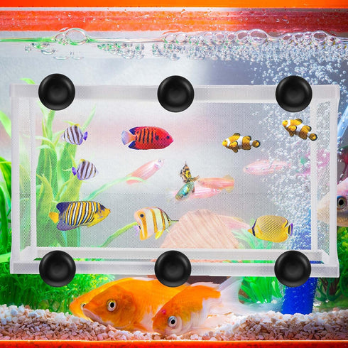 2 Pieces Fish Tank Breeder Net, Mesh Fish Hatchery Box with Suction Cup for Aquarium