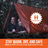 Go Time Gear 2 Person Mylar Emergency Shelter Tube Tent with Paracord, All-Weather Protection for Camping & Hiking