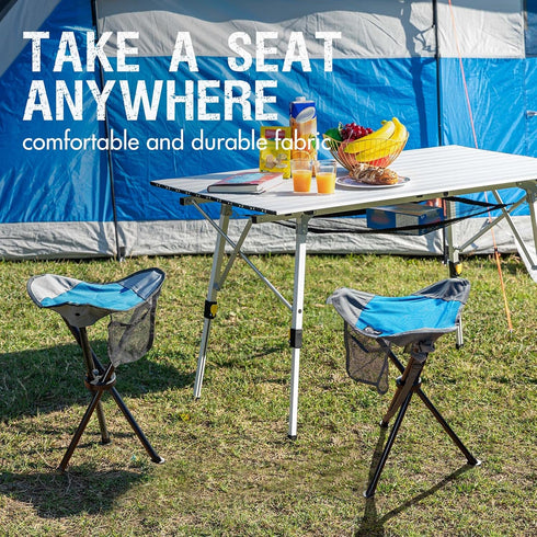 225 LBS Portal Folding Camping Stool Portable Foldable Tripod Seat for Hiking Hunting Walking Fishing Travel Outdoors