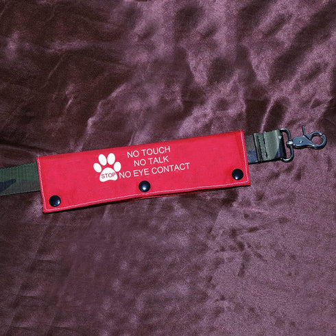 Funny Dog Leash Sleeve, No Touch No Talk No Eye Contact Alert Tag, Pet Birthday Gift