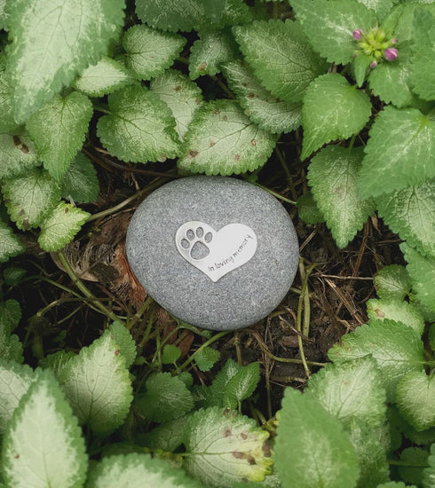 Comforting Dog Memorial Gift - Sympathy or Condolence Gift for Loss of Pet, In Loving Memory Stone by Whitney Howard