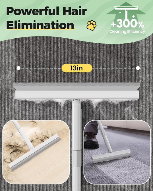 4 1 60" Carpet Rake for Pet Hair Removal Tool - in Pet Hair Remover Kit for Dog Cat Fur Remover, Contain Adjustable