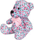 Blueberry Pet Gift Toys for Puppies & Dogs, 6", Cute Floral Print Light Blue Happy Bear Designer Squeak Plush Toy