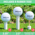 GoSports 9 Pack Rubber Golf Tees - 3x of 1.5 Inch, 2.25 Inch, and 3.5 Inch Tees for Universal Use with Artificial Turf