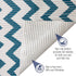Fresh Kitty Durable XL Jumbo Foam Litter Mat - Phthalate and BPA Free, Water Resistant, Easy Clean, Chevron, Blue/White