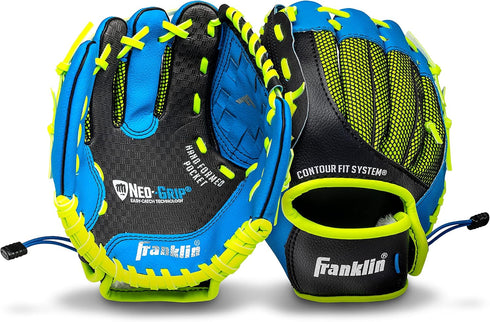 Franklin Sports Teeball Glove - Left and Right Handed Youth Fielding Glove - Neo-Grip - Synthetic Leather Baseball Glove - 9.0 Inch - Ready To Play Glove with Ball by Franklin Sports